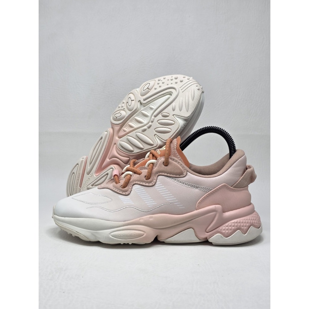 Adidas Originals Girls Ozweego OZWG W GZ2775 Thick Sole Shoes Sz 6 White Pink